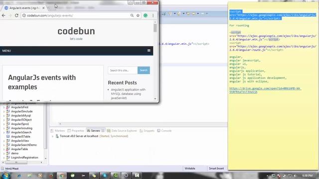 AngularJs events | ng-show | ng-hide  with examples