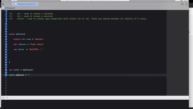 Difference between let , var ,static in swift смотреть онлайн