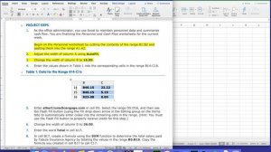 Excel module 1 proj lecture part 1 Cengage mindtap SAM