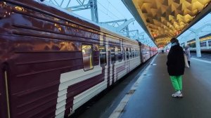 ЭП2К-238 с фирменным поездом №054Ч "Гранд-Экспресс" Москва - СПБ прибывает на Московский вокзал