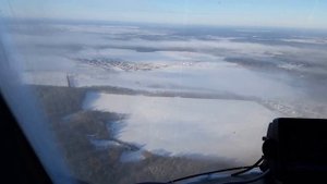 Ан-28  посадка на заснеженную полосу.