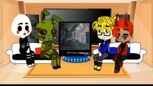 реакция 2 Фендомов на фнаф 1/?? /искажён звук из за ап\