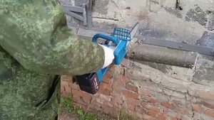 испытание цепной аккумуляторной пилы из Китая́.