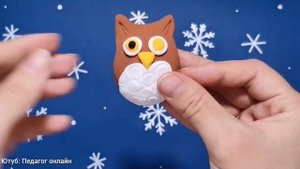 СОВА из пластилина. Видео лепка. Мастер класс для детей. Owl. How to make. Clay. Plasticine