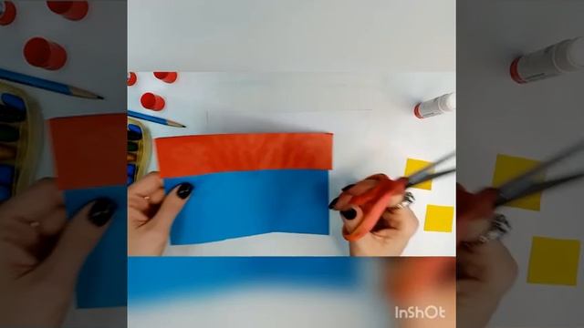 Сосульки под крышей. Аппликация для малышей 4+