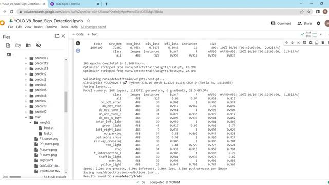 Road Signs and Traffic Lights Detection and Color Recognition using YOLOv8 смотреть онлайн
