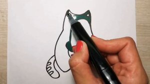 Как нарисовать котика авокадо/рисунок авокадо кот