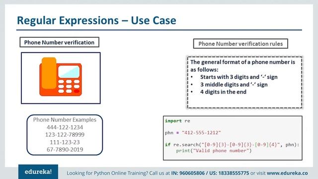 Regular Expressions in Python | Regular Expressions | Python Training | Edureka | Python Rewind - 4