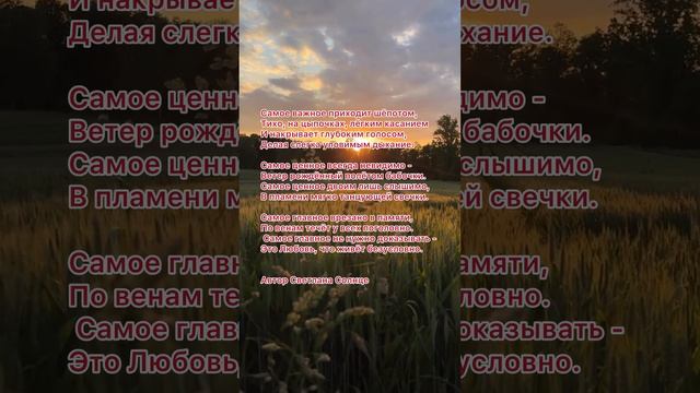 Самое важное #стихи #поэзия #лирика #подпишись #любовь #поэтесса