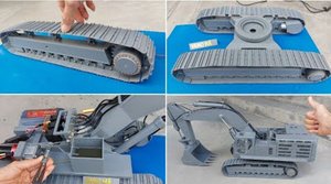 Полное видео - Самодельный радиоуправляемый экскаватор из ПВХ | CAT 390F