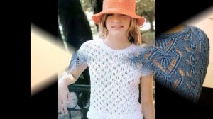 Ажурные Кофточки Спицами с Коротким Рукавом - 2019 / Openwork Blouse with Short Sleeve