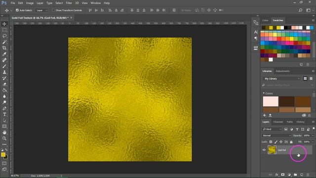 How to make a gold foil texture in Photoshop смотреть онлайн