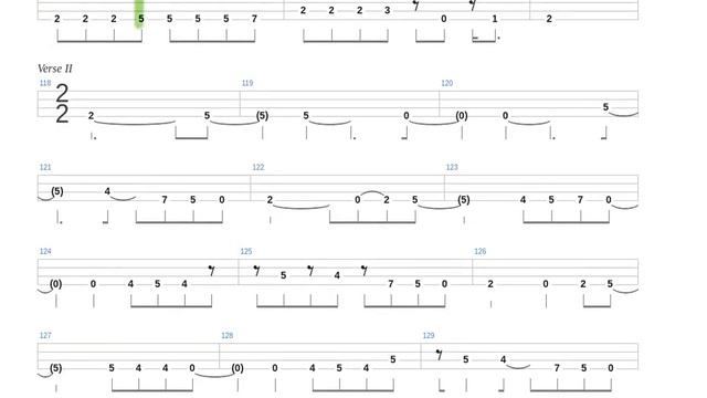 Cemetery Gates + Pantera + Bass only + Bass tab