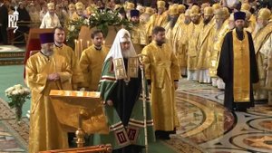 В день памяти св. равноап. Мефодия и Кирилла Патриарх Кирилл совершил Литургию