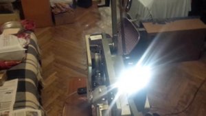 Работа кинопроектора Радуга 2 первой серии после профилактики в процессе настройки