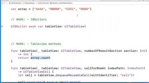 03 TableView Display your own data in the tableview