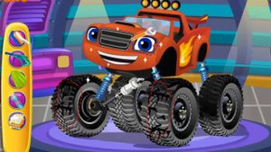 ВСПЫШ мультик. Моем и красим монстр трак в СУПЕР автосервисе. Машинки. BLAZE wash and repair