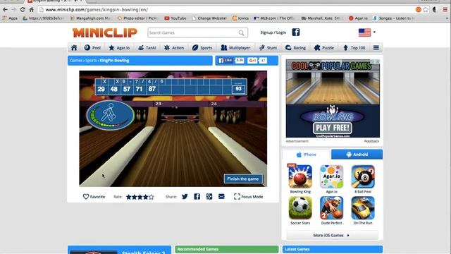 Miniclip | KingPin Bowling смотреть онлайн