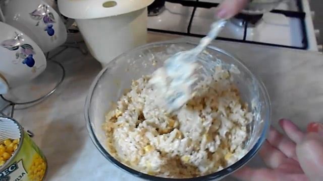 САЛАТ С САРДИНОЙ и РИСОМ ) Пошаговый рецепт