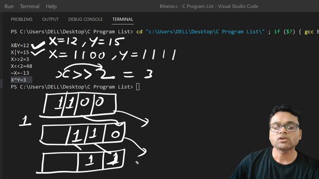 #9 C Language Tutorial for beginners : Bitwise Operator | Explanation with Example Program