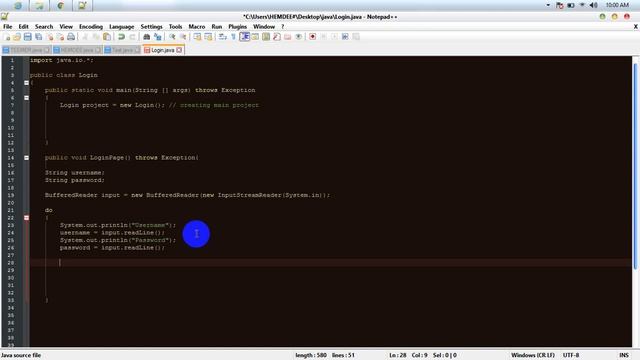 How to create login module in java, using notepad and Cmd to compile and run source code by HEMDEE смотреть онлайн