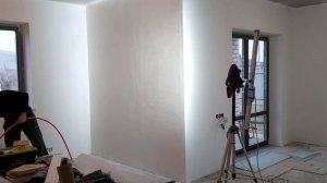 Малярка в доме #4. Механизированная шпаклёвка, aspro 7200, финишная паста на стеклохолст.
