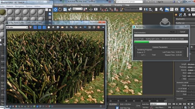 Трава 3d V-ray fur смотреть онлайн