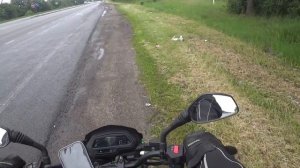 Тест ветрового стекла на Bajaj Dominar 400.