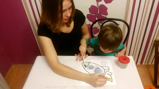 Учимся рисовать Ребенок рисунок Раскраска Лёвы смотреть онлайн