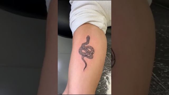 Small Snake Hand Tattoo