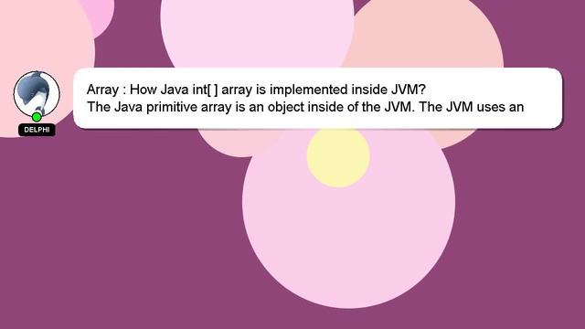 Array : How Java int[ ] array is implemented inside JVM? смотреть онлайн