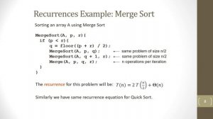 Recurrences Overview