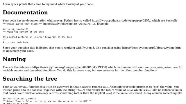 Code Review: Binary Search Tree implementation in Python 3 (2 Solutions!!) смотреть онлайн