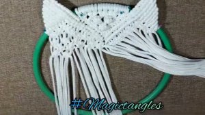 Сова на кольце в технике макраме ? Шаг #4 Плетем зону глаз