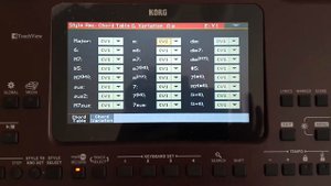 Korg pa700: Аккордовая вариация (Chord variation)