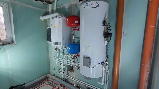 Монтаж отопления и тёплого пола в доме 180 кв м, с бойлером косвенного нагрева. смотреть онлайн