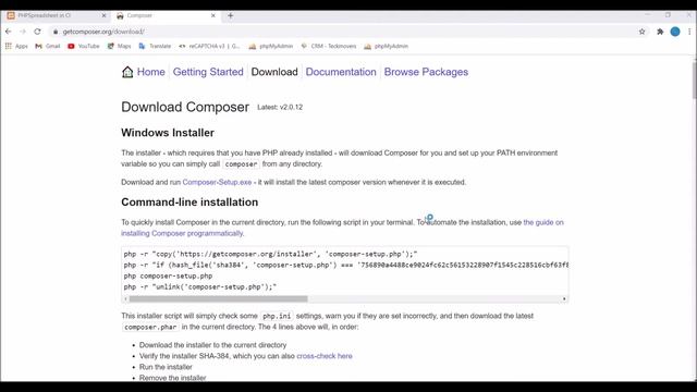 Installation of PhpSpreadsheet in CodeIgniter using Composer смотреть онлайн