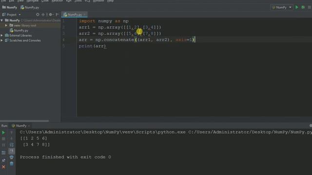 Numpy joining Arrays