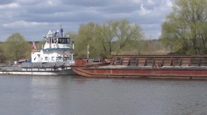 Буксир-толкач РТ-363 с баржей 7384
