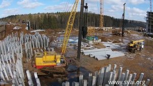 Забивка свай в ЖК "Изумрудные холмы"