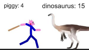 Team Piggy Vs Team Dinosaurs