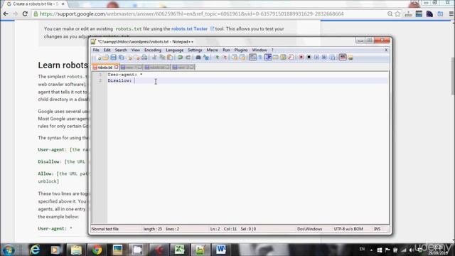 10 Robots.txt File On Site Optimization | SEO Tutorials Udemy
