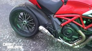 Slipon exhaust system for Ducati Diavel (Выхлопная система Ducati Diavel)