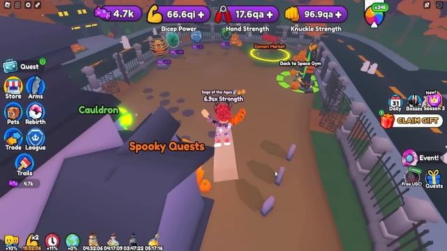 ВТОРОЕ ХЕЛЛОУИНСКОЕ ОБНОВЛЕНИЕ В ARM WRESTLE SIMULATOR ROBLOX смотреть онлайн