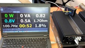 Замер мощности усилителя АМП LAB 4.80 (MASS 4.80)