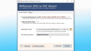 Экспорт MSG в PDF Batch