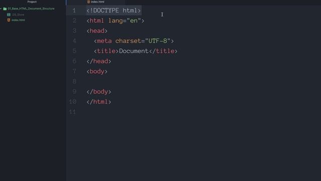 HTML5 #1 Базовая структура HTML документа (Base HTML Document Structure)