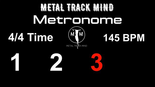 Metronome 4/4 Time 145 BPM visual numbers смотреть онлайн