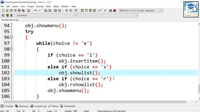 Doubly Linked List Implement in C++ | OOP (C++) LECTURE – 73 |
