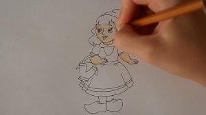 Как нарисовать КРАСНУЮ ШАПОЧКУ/281/How to draw RED riding HOOD